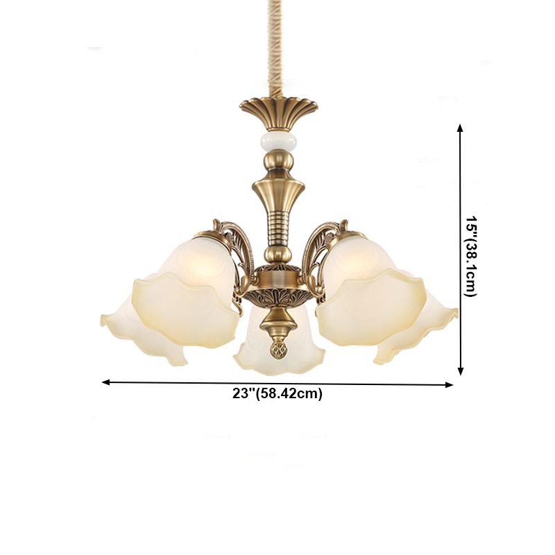 Bell-Shaped Pendant Lights Modern Glass Pendant Chandelier in Gold