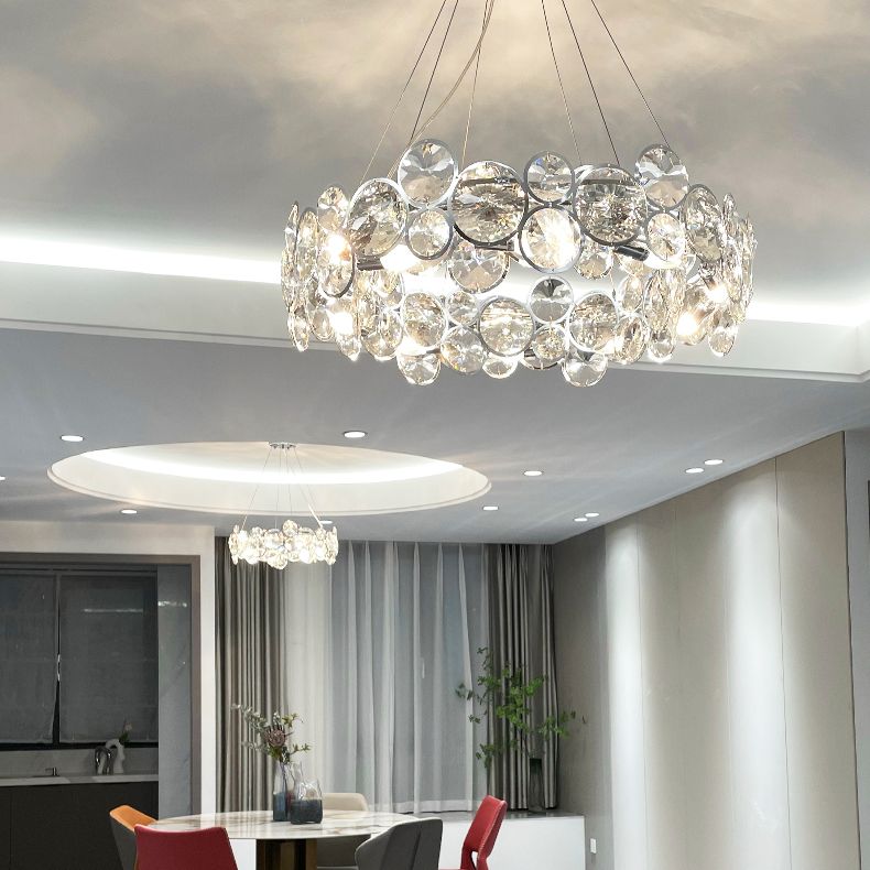 Bubbles Shape Crystal Chandelier Light Modern Style Dining Room Pendant Light