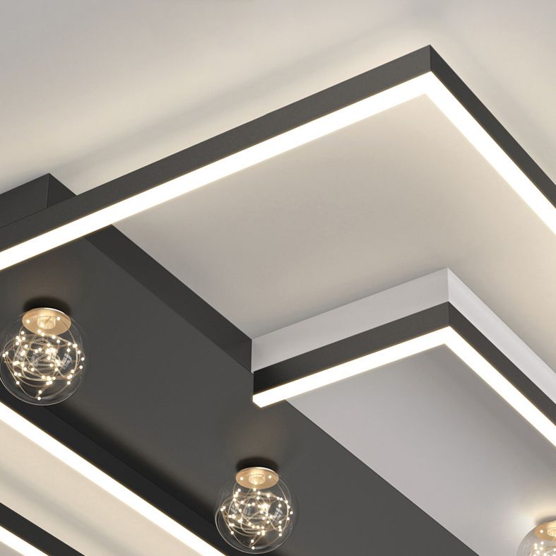 Square Flush Mount Ceiling Light Acrylic Modern Simplicity Flush Mount Ceiling Light for Living Room