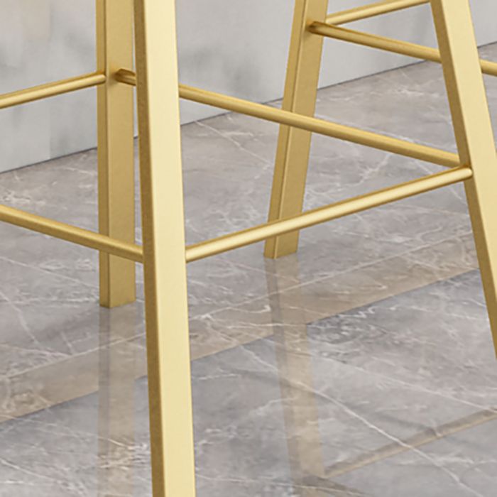 Modern Backrest Counter Stool Iron Bar Stool with Acrylic Seat and Pedal for Milk Tea Shop