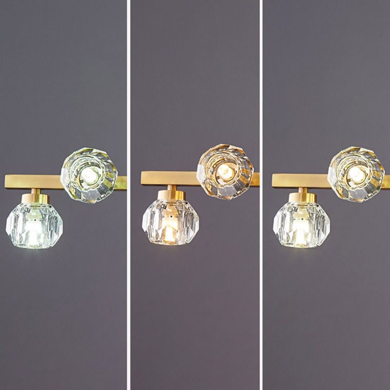 Simplicité Island Pendant Light Gold Linear Island Lightture Disponction avec de l'ombre en cristal