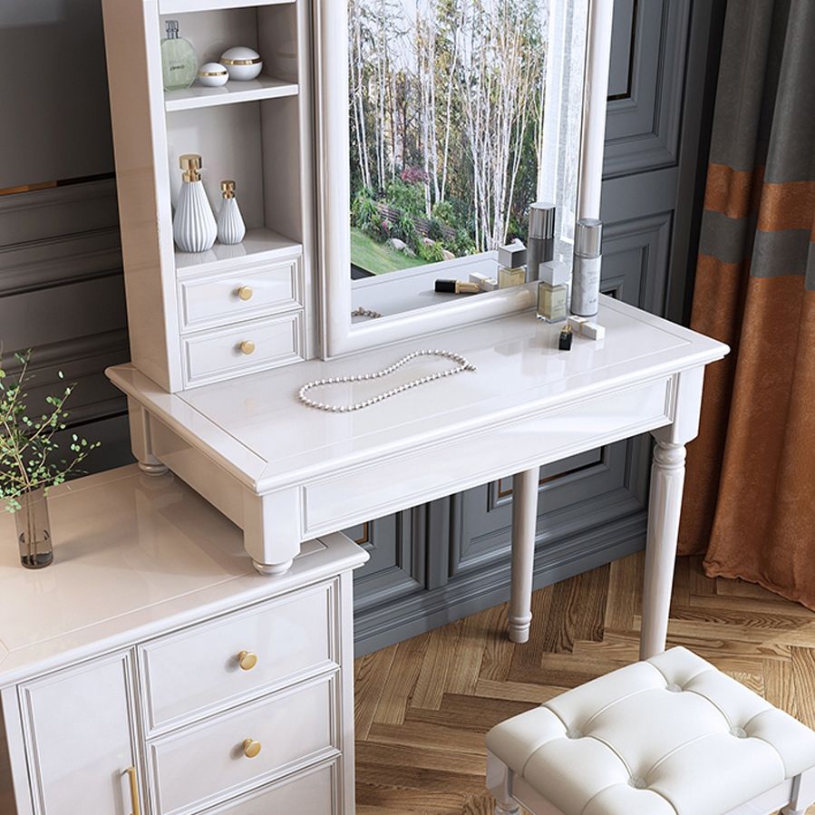 Bedroom Makeup Vanity Set With Mirror Straight Feet Vanity Dressing Table