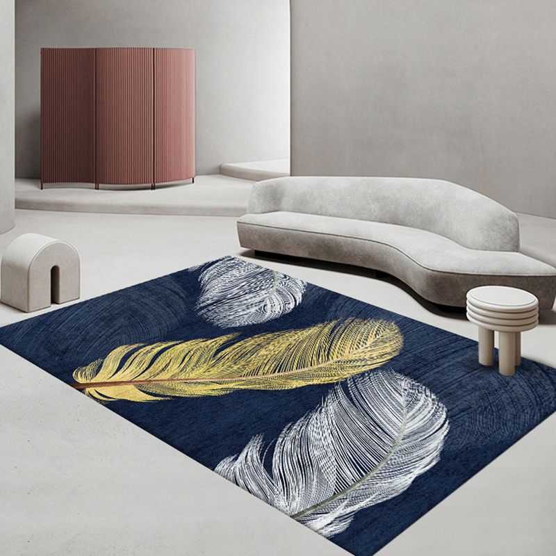 Geometric Polyester Rug Indoor Rug Washable Pet Friendly Carpet for Home Decor