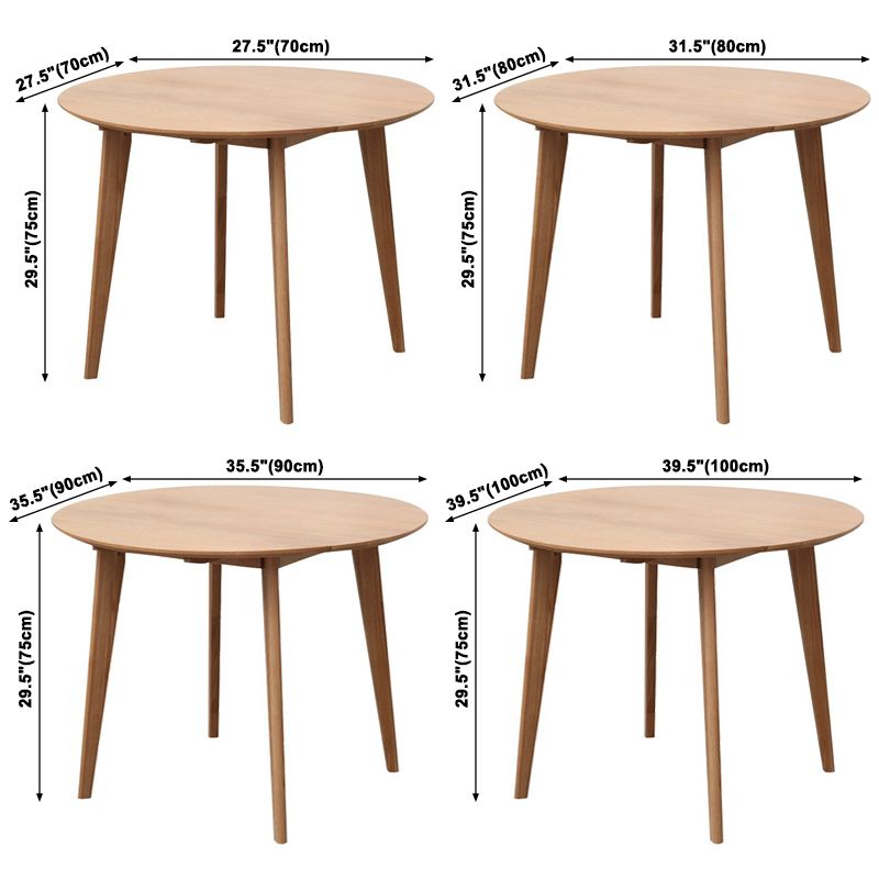Modern Oak Solid Wood Table Rectangle Dining Table with 4 Legs for Restaurant
