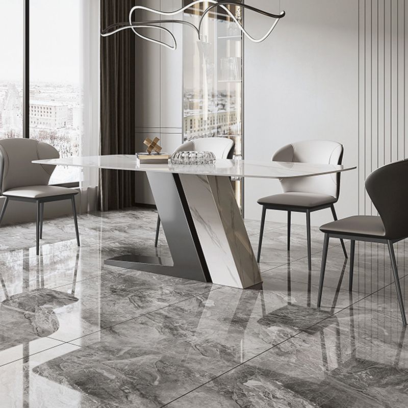 Glam Dining Rectangle Table Dining Sintered Stone Table for Home Use