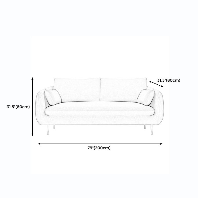 Modernism Standard 4 Legs Sofa Square Arm Sofa for Living Room