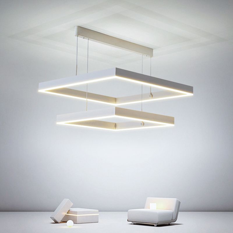 Posto de lámpara LED de aluminio en capas moderna para sala de estar para sala de estar