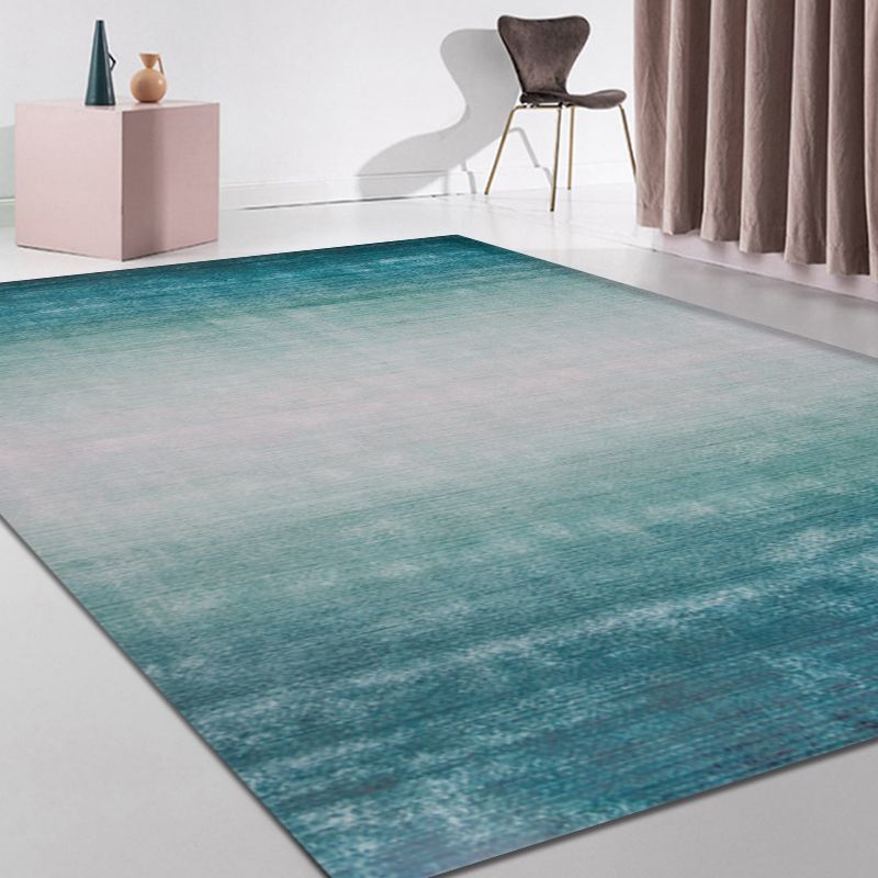 Modernist Ombre Pattern Rug Multicolor Synthetics Carpet Anti-Slip Pet Friendly Washable Rug for Living Room