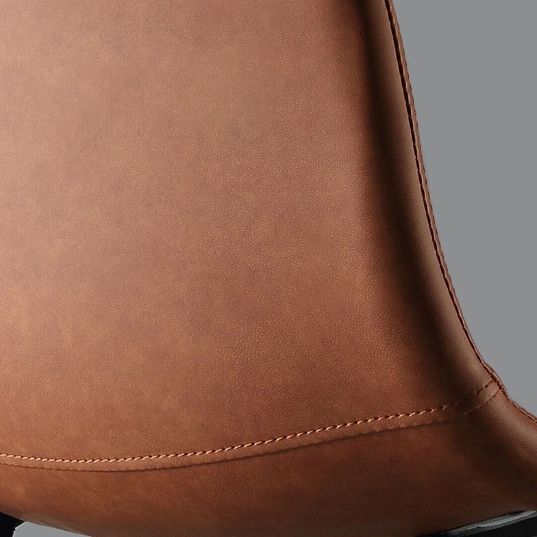 Industrial Style Low Back Bar-stool PU Leather Bar Stool with Metal Legs