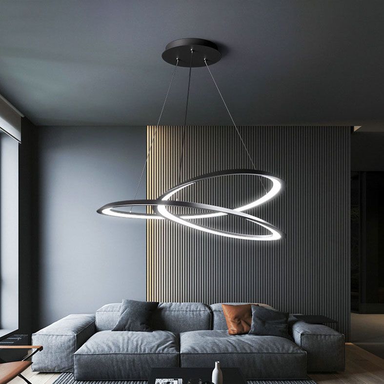 Black Spiral Soffitto a sospensione Lumo a LED a LED a LED IMPICAZIONE LADURA