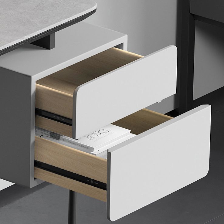 Contemporary Style Office Desk Home and Office Writing Desk with 2-drawer