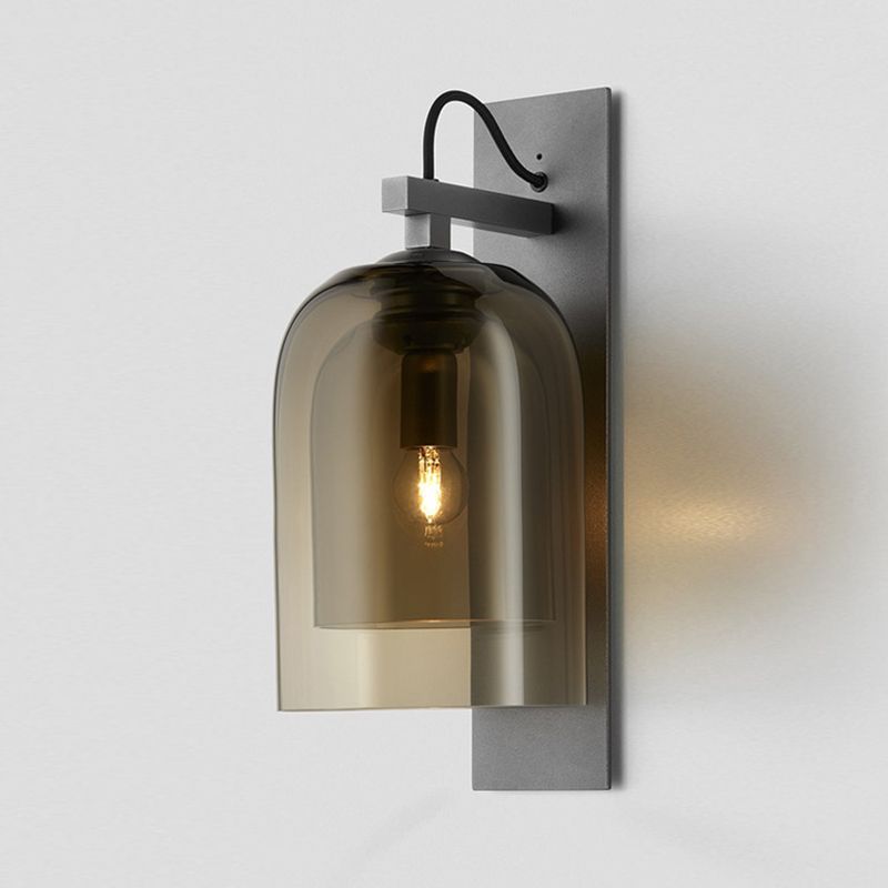 Glass Geometric Shape Sconce Light Modern-Style 1-Light Wall Light Fixtures