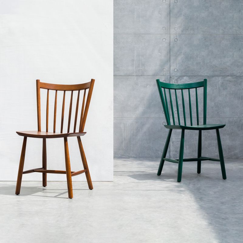 Esszimmerstuhl aus Holz im minimalistischen Stil, Windsor-Rückseiten-Einzelstuhl für den Heimgebrauch