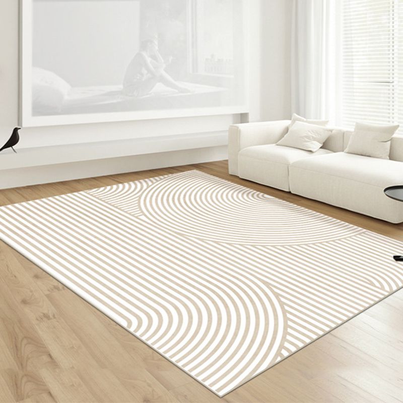 Dark Brown Modern Rug Polyester Irregular Color Piece Rug Washable Rug Sitting Room