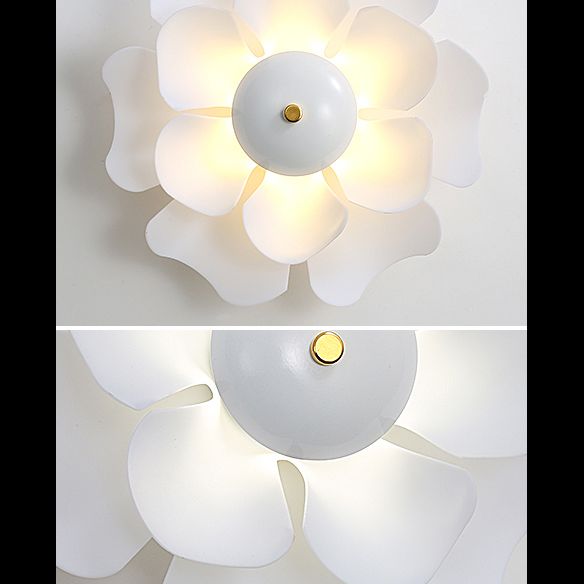 Nordic Style Flower Shape Wall Lamp Indoor Fashion Decoration Wall Sconce with Acrylic Shade