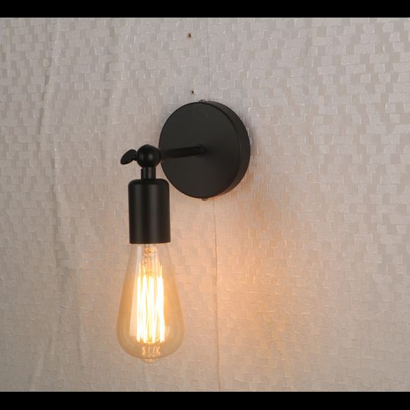 Lampadine aperte con funce parete luce retrò stile industriale in metallo 1 luce leggera