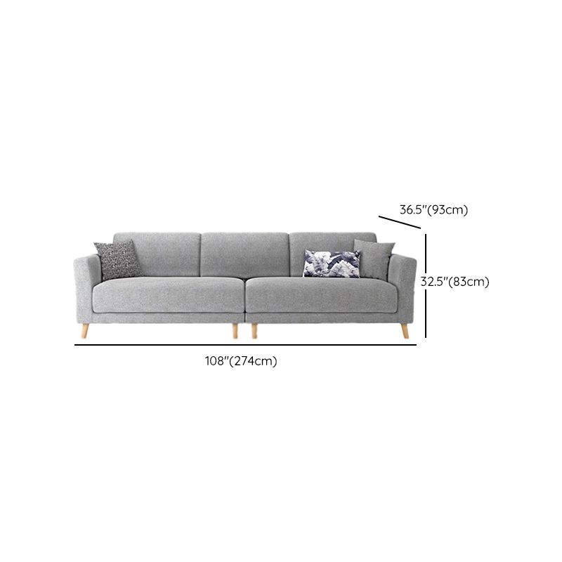 Scandinavian Fabric Sectional sofa Square Arm Sectional Sofa for Apartment