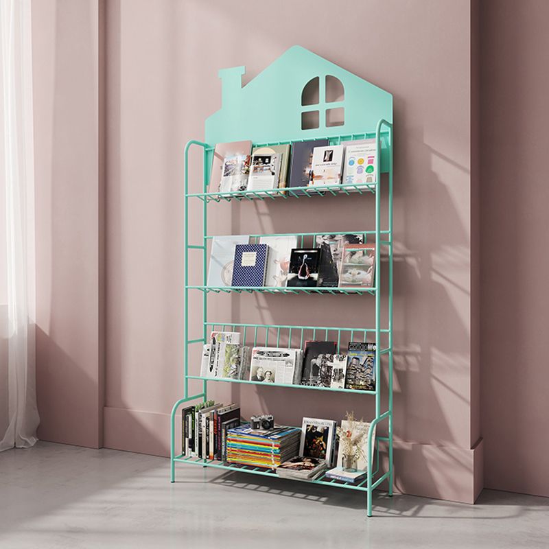 Shelves Included Bookcase 57.1" Tall Metal Bookshelf Vertical