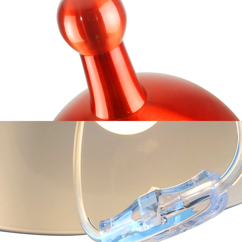 Macaron Hemispherical Suspension Lighting Metal 1-Light Dining Room Pendant Light with Pull Down Handle