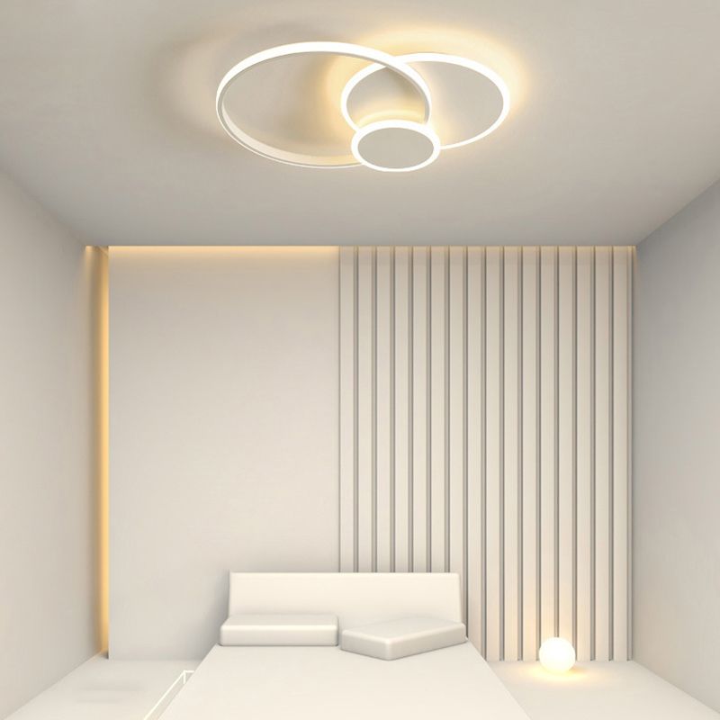 LED Flush Mount Lighting Contemporary White Ceiling Light for Room