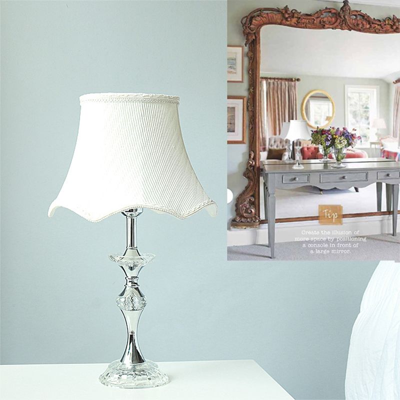 1 hoofd eetkamer tafel licht modern witte kleine bureaubriek met bel -stofschaduw