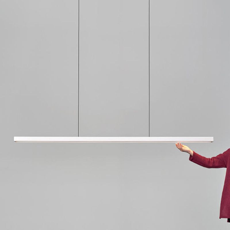 Luces de isla lineal de estilo simple lámparas colgantes de led de restaurante de 1 luces con sombra acrílica