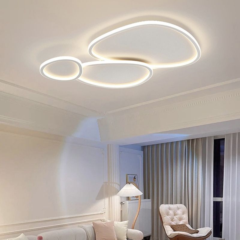Modern Stye Ceiling Mount Light White LED with Silica Gel Shade for Bedroom