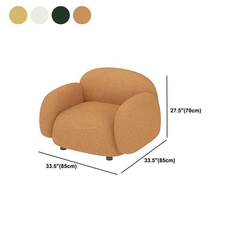 Contemporary 27.56" H Faux Leather Square Arm Sofa for Living Room