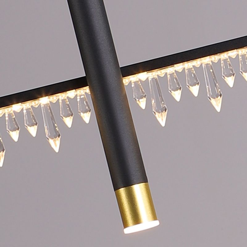 Minimalistische lineare LED -Pendelleuchte Lichtkristall -Essraum Island Leuchte Leuchte