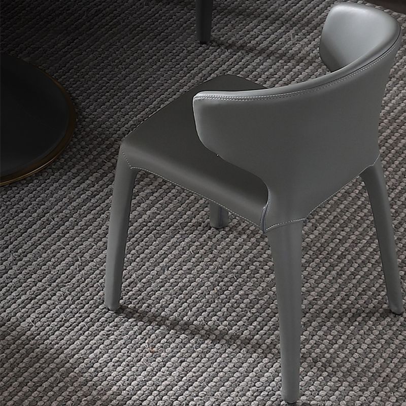 Modern Faux Leather Dining Chairs Wingback Parsons Dining Chair