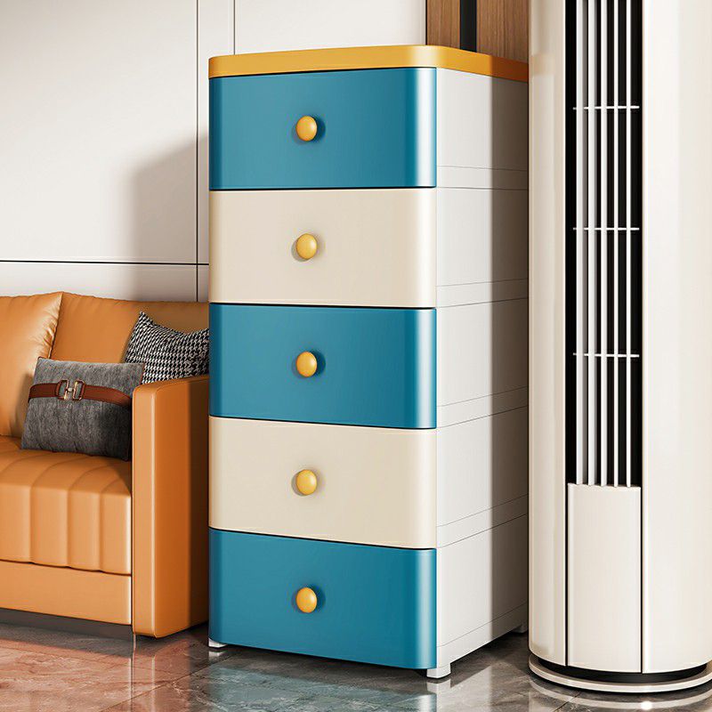 Contemporary Wardrobe Armoire with Legs Plastic Storage Cabinet