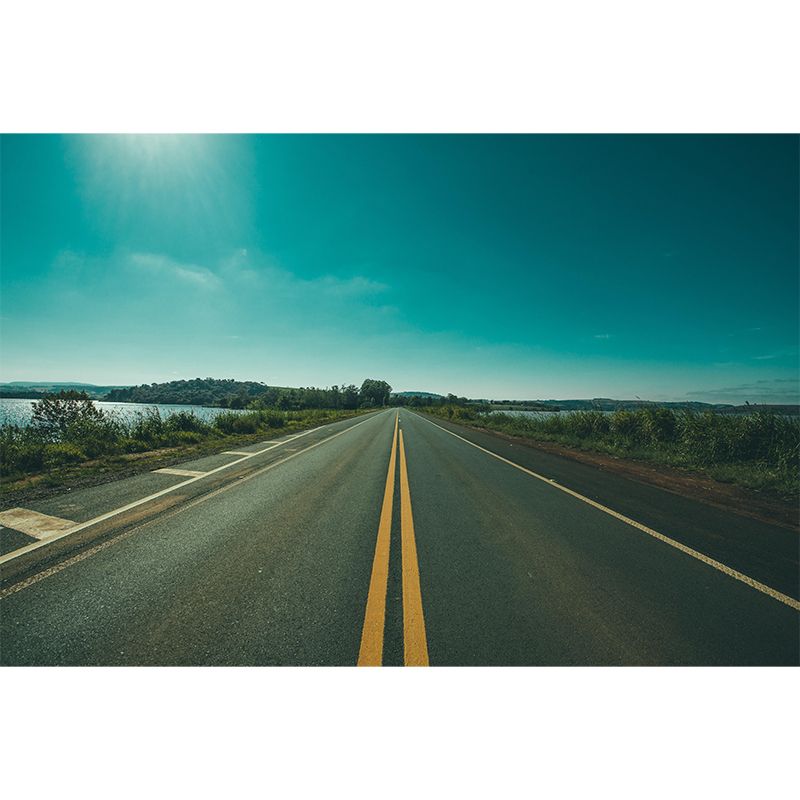 Road Wall Mural Wallpaper Mildew Resistant for Guest Room Decoration