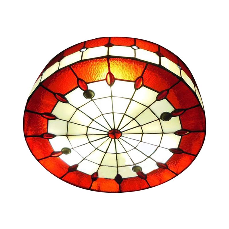 Plafonniers de chambre Tiffany, luminaire encastré à tambour avec décoration de bijoux