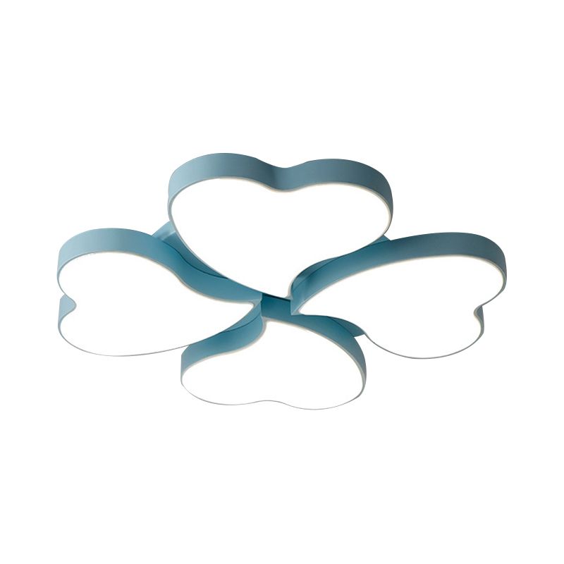 Plafonnier en forme de cœur en acrylique, plafonnier LED Art déco en blanc pour chambre à coucher