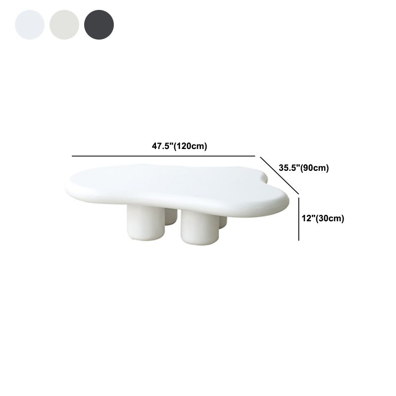 Scandinavian 4 Legs Coffee Table Solid Wood Geometric Cocktail Table