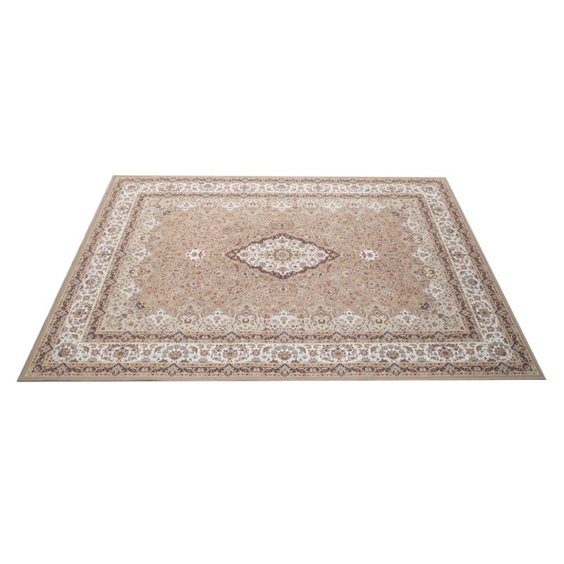 Reclaimed Medallion Print Rug Polyester Indoor Rug Stain Resistant Area Carpet for Living Room