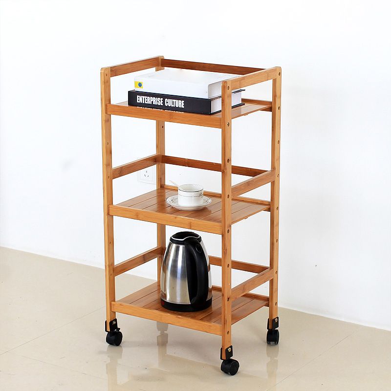 Brown Color Modern Style Bookshelf Bamboo Bookcase for Study Room