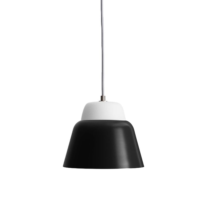 Cone Hanging Light Fixture Macaron Metal 1 Head 6.5"/10.5" Height Pink/Blue/Black Pendant Ceiling Light