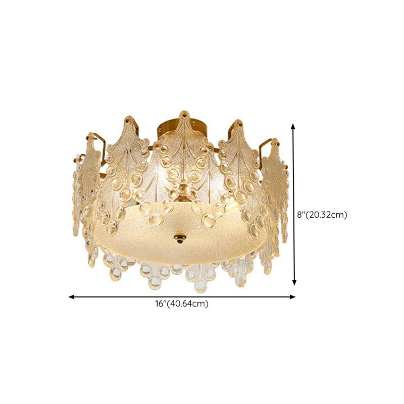 Nordic Glass Ceiling Light Simple Flush Mount Light Fixture for Sitting Room