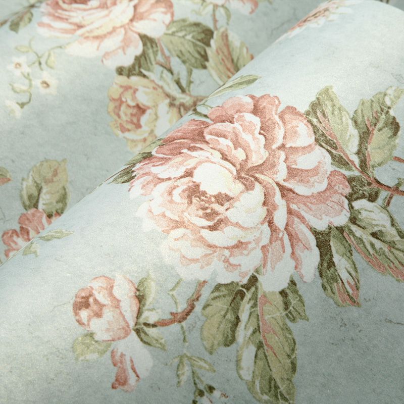 Big Peony Blossom Wallpaper Roll for Bedroom Flower Print Wall Decor, 33' x 20.5"