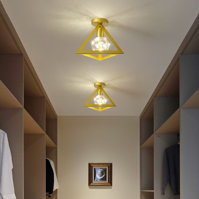 1 plafond de plafond clair éclairage de plafond en verre de style industriel pour le salon