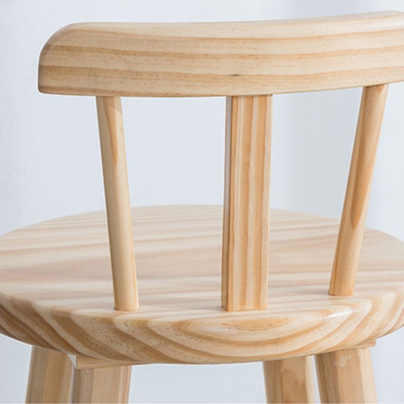 Cafe Modern Simple Barstool Wood 4 Legs Bar Stool with Pedal