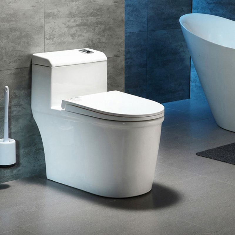 Traditional All-In-One Flush Toilet Floor Mounted Porcelain Siphon Jet Toilet