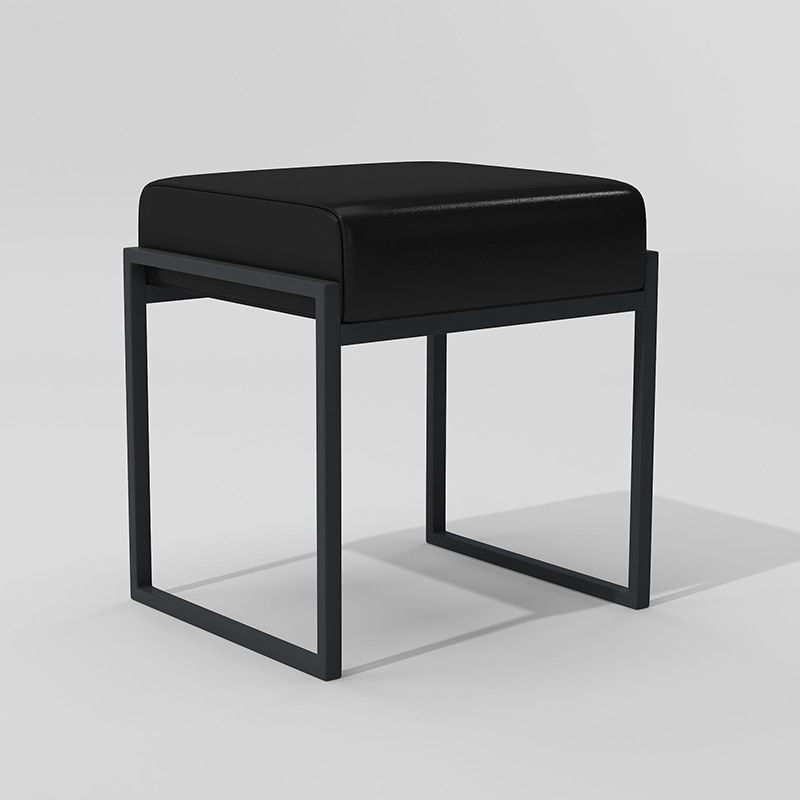 Modern Faux Leather Ottoman Pure Color Waterproof Rectangle Chair Ottoman