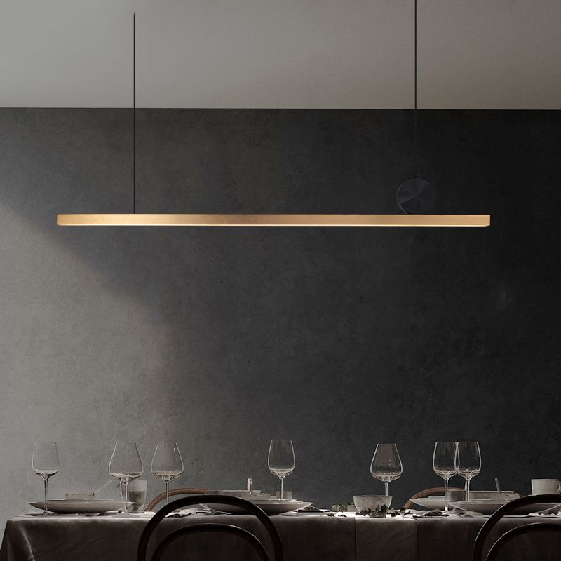 Estilo moderno colgante colgante lineal metal 1- lámpara colgante de luz