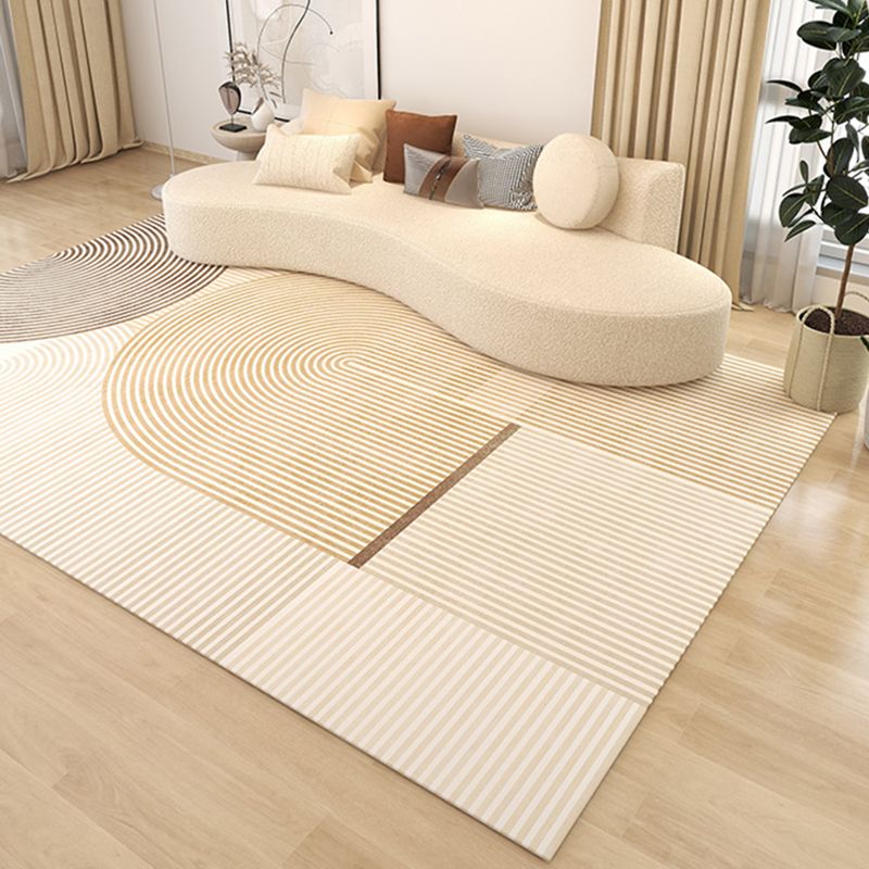 Contemporary Area Rug Contrast Striped Rectangle Indoor Rug Adults Stain Resistant Carpet