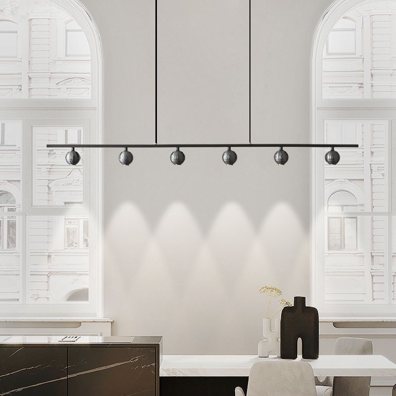 Modern Island Lamp LED Island Hanging Lamp with Metal Shade for Dining Room