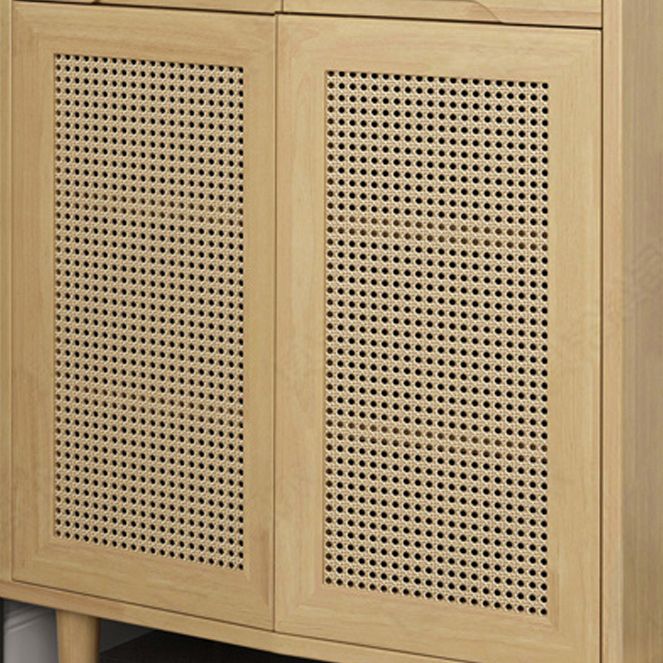 Contemporary Accent Cabinet with Drawers and Doors in Solid Wood