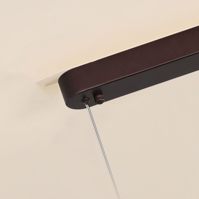 Métal Metal Island Light Strip 2 lumières Pendentif Island LED pour salle à manger