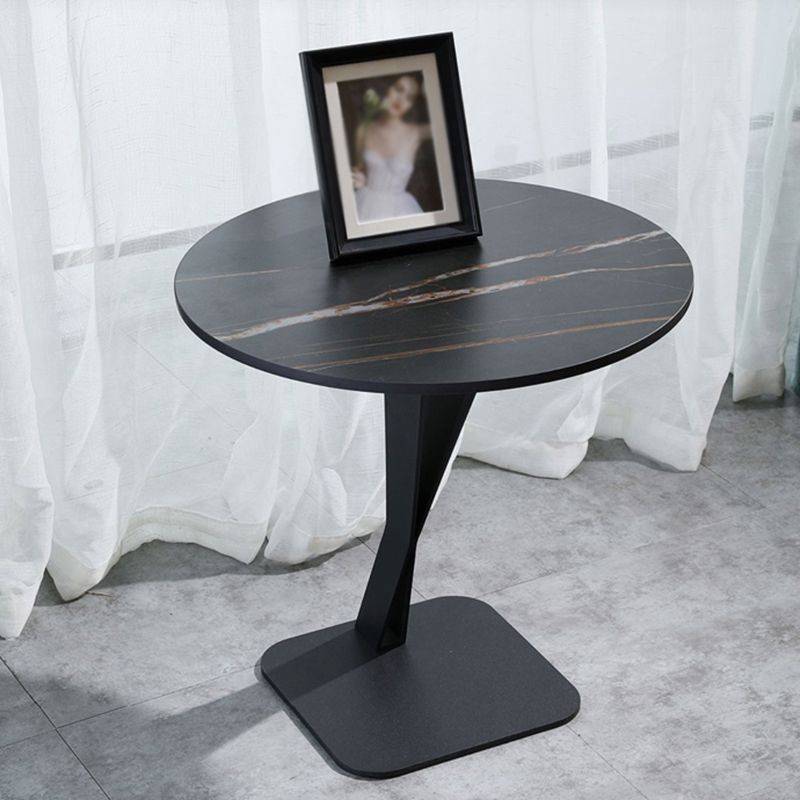 One Single Modern Round Pedestal Coffee Table for Living Room